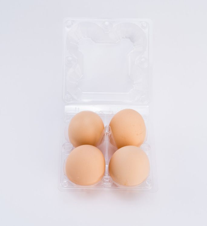 100 X Clear Duck Egg Cartons For 4 Large Eggs