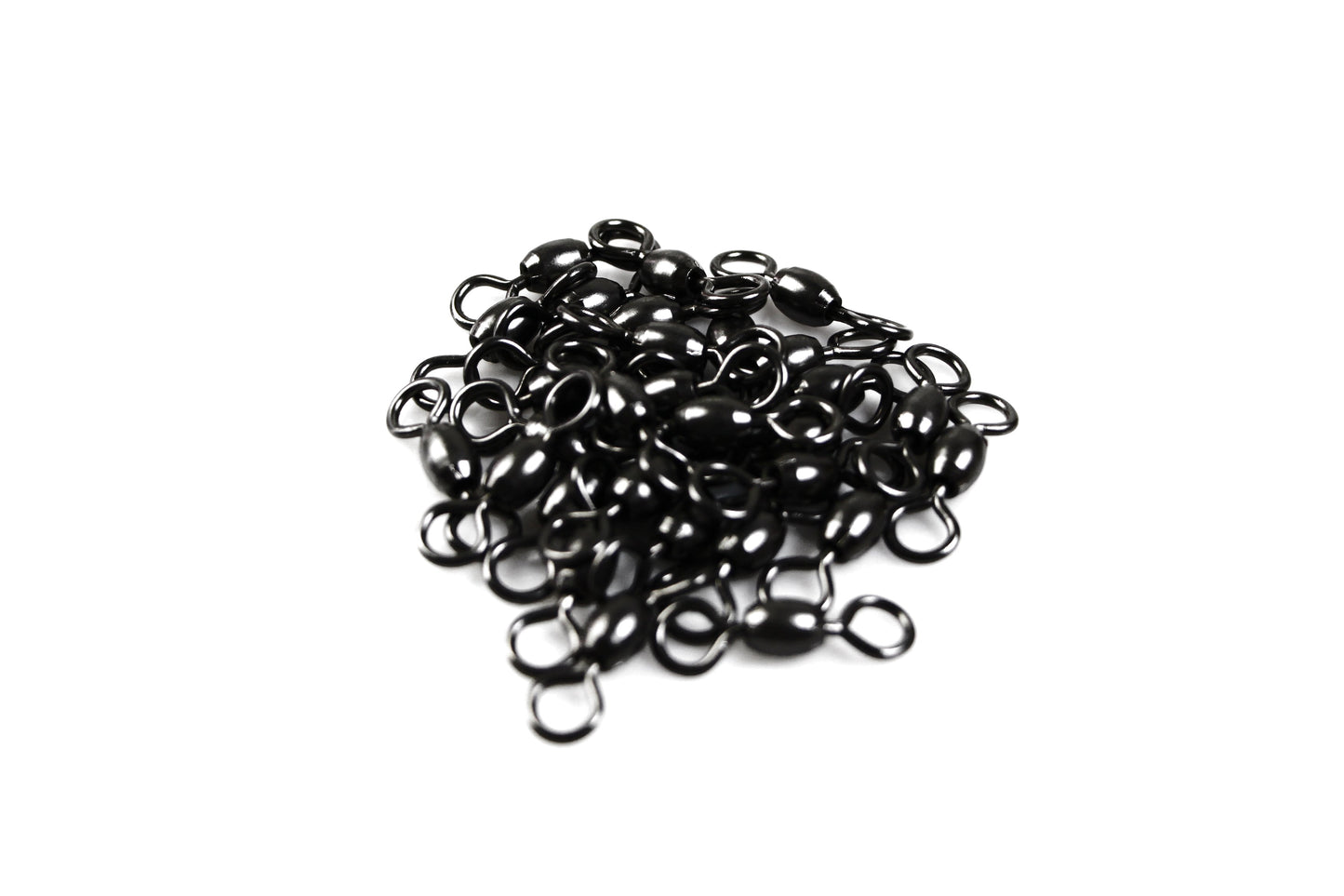 150Pcs X Black Brass Barrel Fishing Swivel Ball Bearing Tackle Swivels