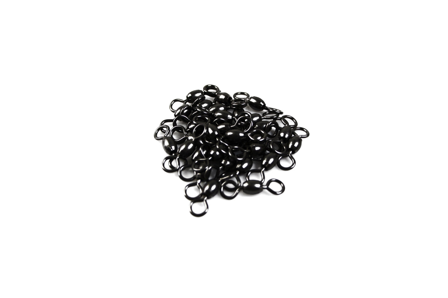 150Pcs X Black Brass Barrel Fishing Swivel Ball Bearing Tackle Swivels