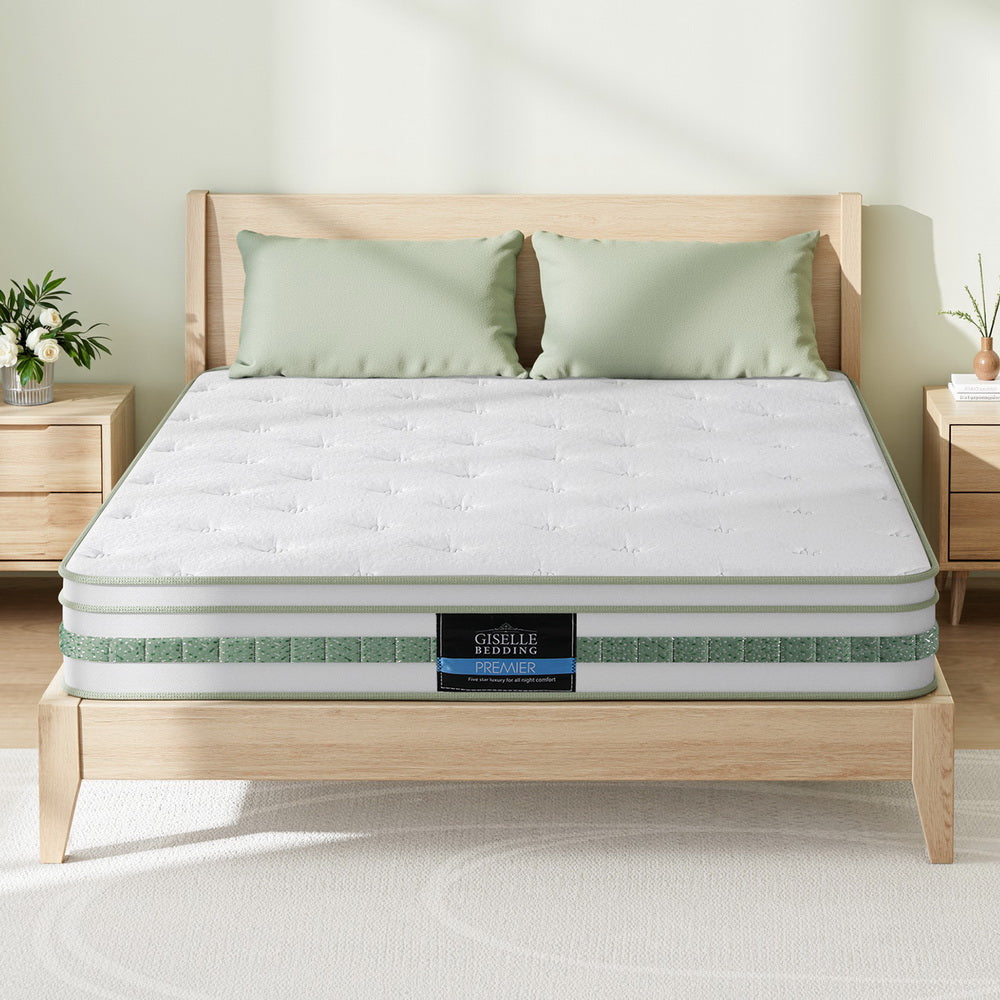 20cm Giselle Mattress Double Green Tea Mattresses
