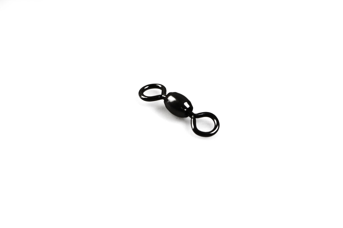 30Pcs X Black Brass Barrel Fishing Swivel Ball Bearing Tackle Swivels