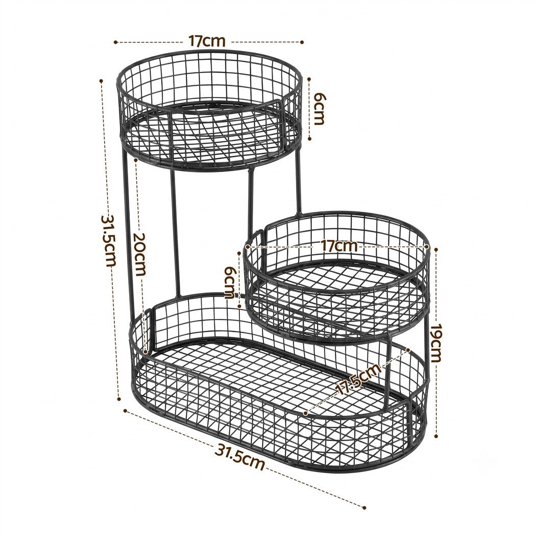 5-Star Chef Fruit Basket Bowl Space Saving Kitchen Food Storage Organiser
