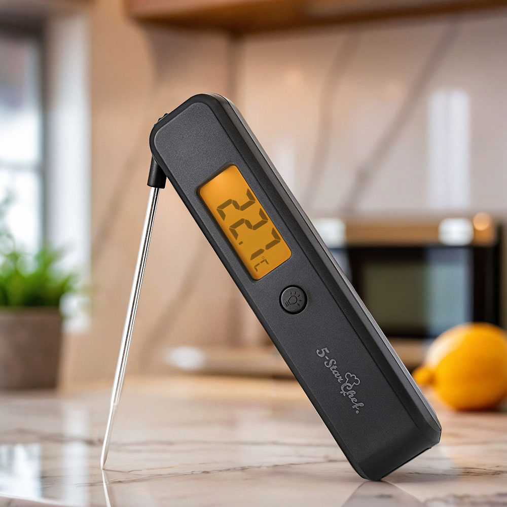 5-star Chef Food Thermometer BBQ Meat Instant Read Cooking Fast Smoker Jam Pizza