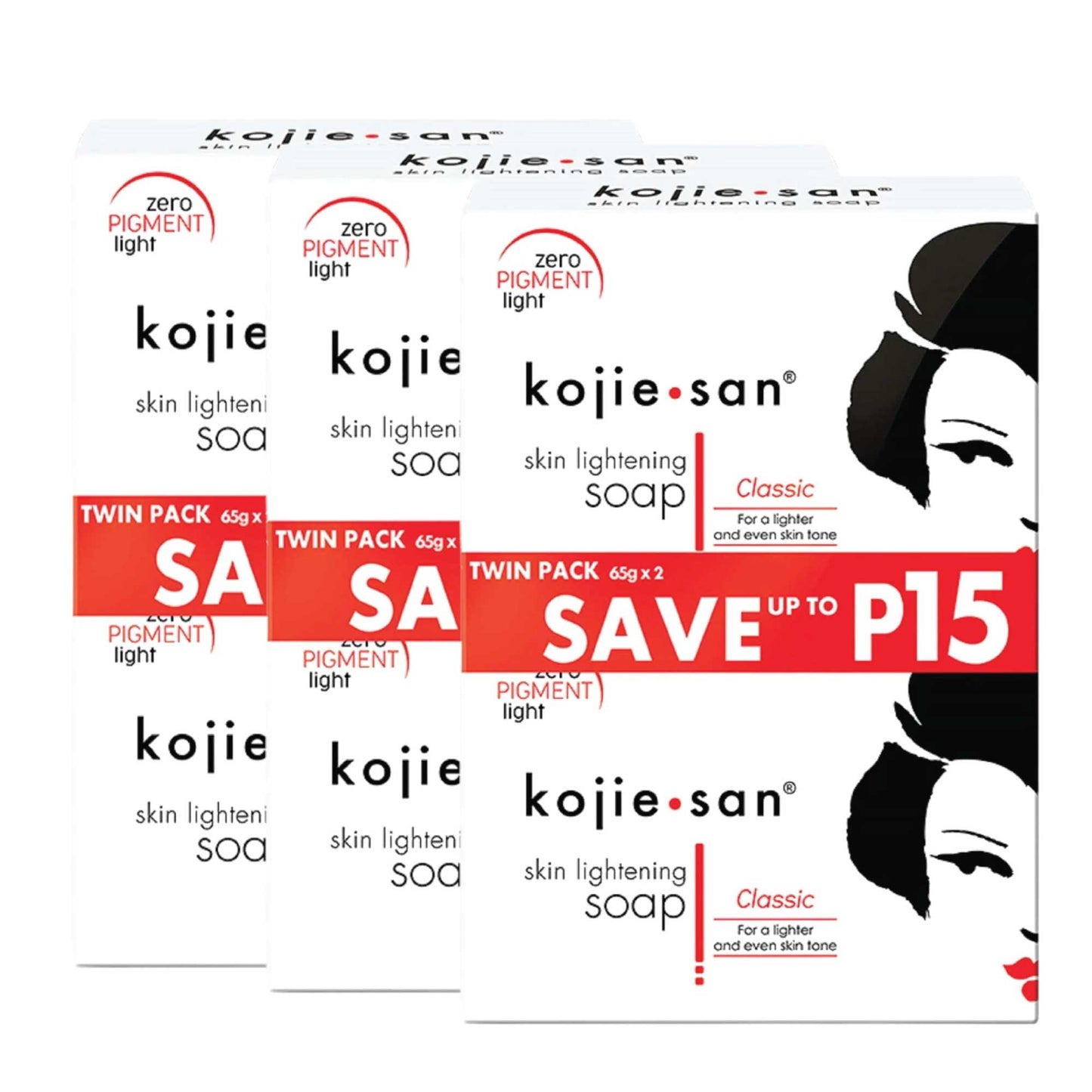 6x 65g Kojie San Soap - Original Kojic Acid Bars