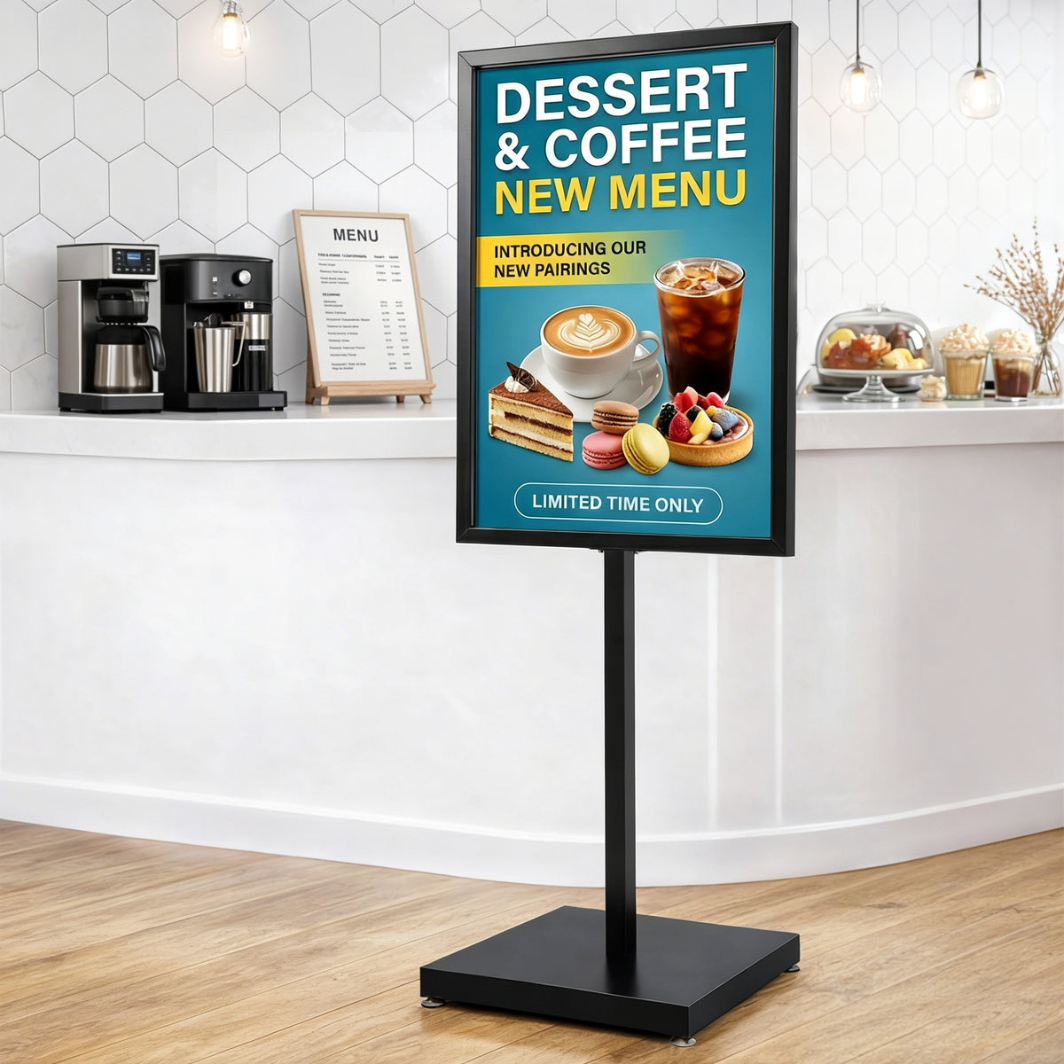 A1 Frame Pedestal Sign Holder Poster Stand Display Board Double Sided 60x90cm