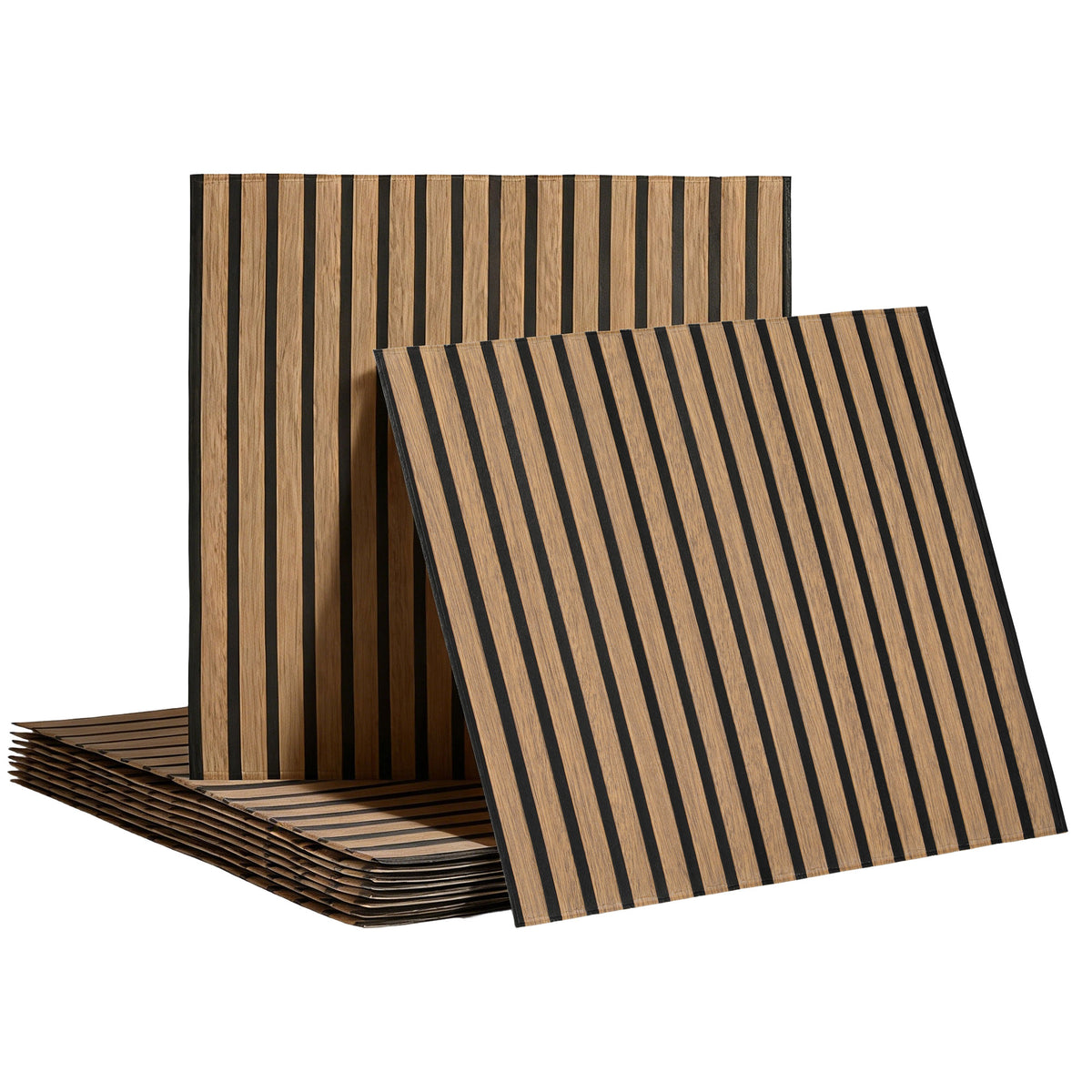 Artiss 10PCS Peel and Stick Wall Panels Tiles 68X68CM Self Adhesive for Home Office Studio Brown