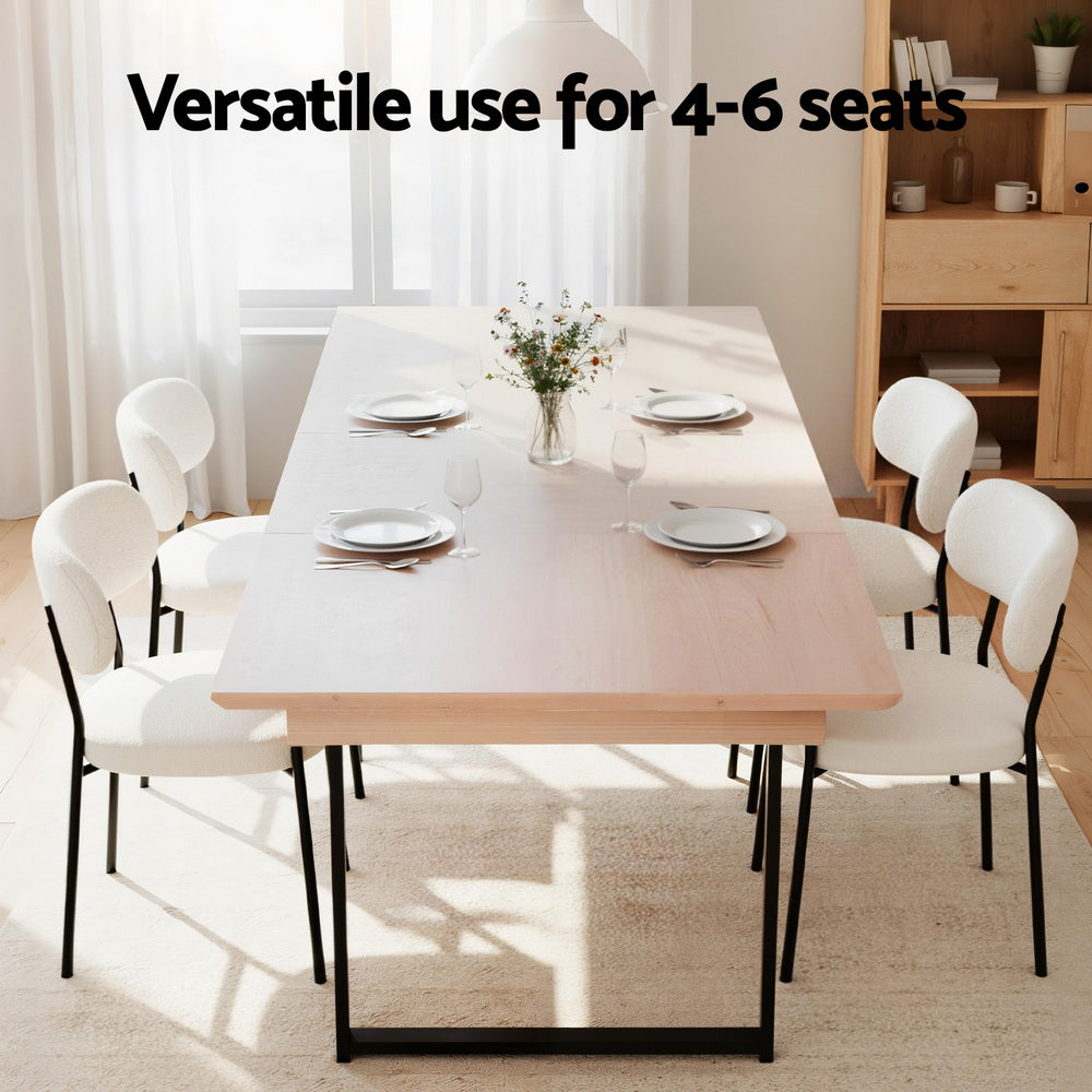Artiss 2M Extendable Dining Table Kitchen Cafe Lounge Restaurant Tables Natural