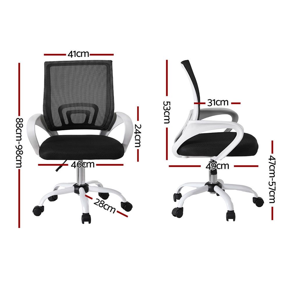 Artiss 2x Office Chair Mesh Computer Gaming Desk Chairs Work Study Mid Back