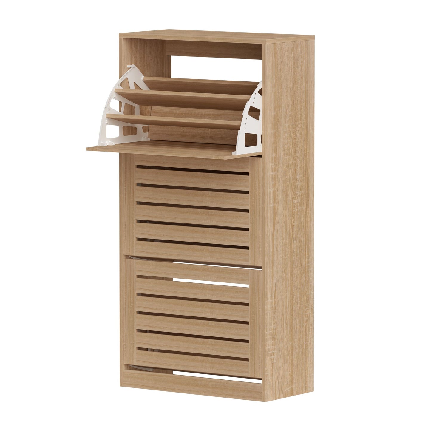 Artiss 2x Shoe Cabinet Storage Organiser 3 Flip Drawer Pine