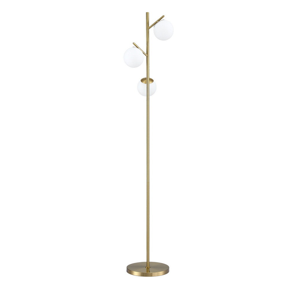 Artiss 3-Light Tree Floor Lamp 165cm Tall Standing Light with Sphere Glass Shades for Modern Homes