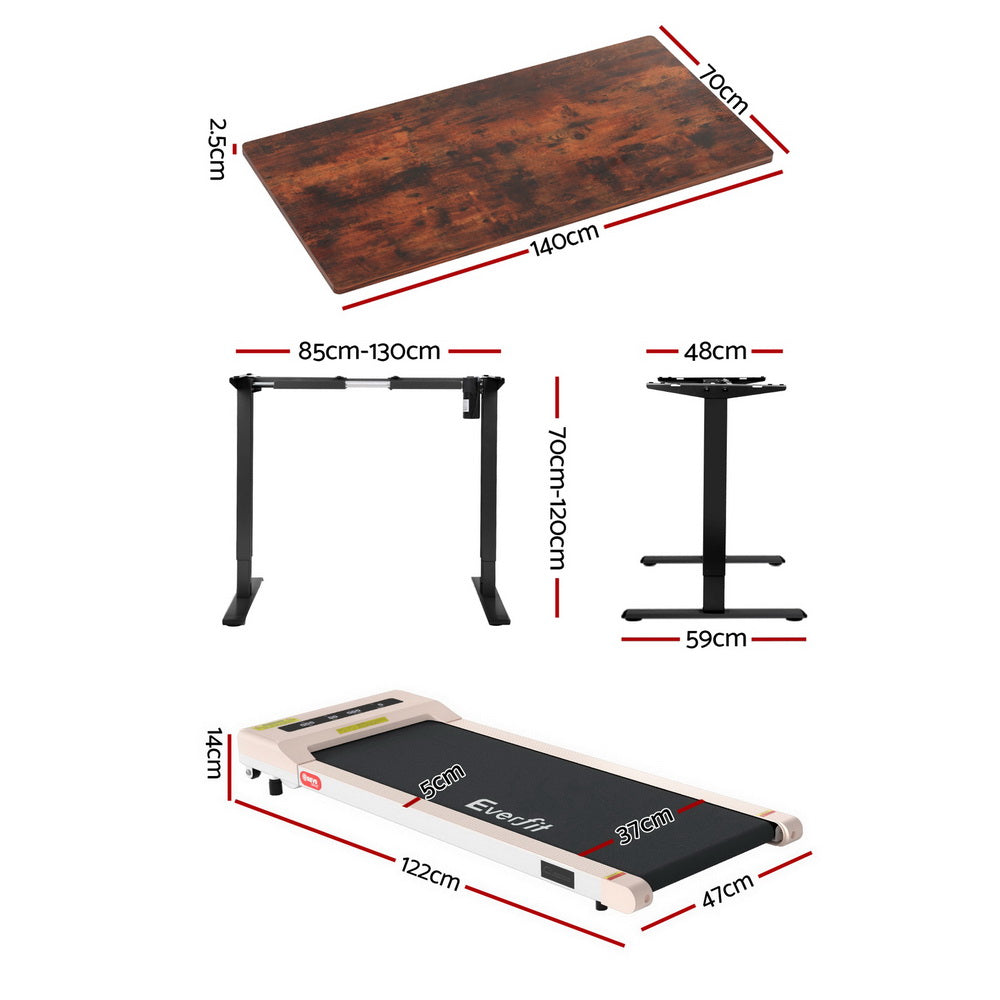 Artiss 360mm Treadmill Electric Walking Pad with 140cm Automatic Standing Desk