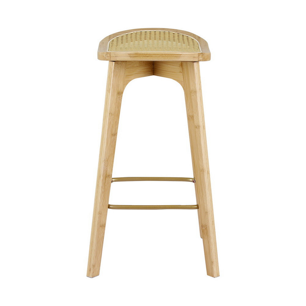 Artiss 4x Bar Stools Bamboo Rattan Stool Counter Chair Kitchen Barstools