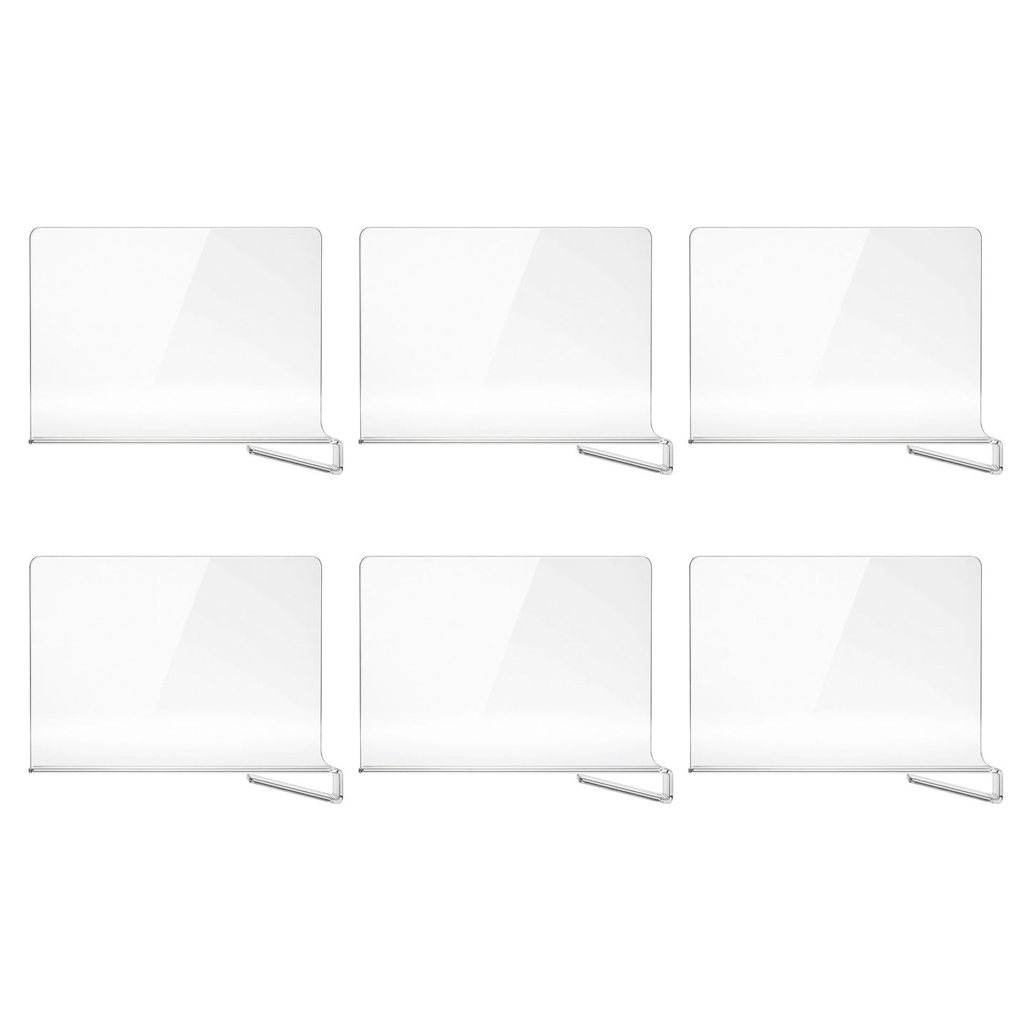 Artiss 6 Pack Closet Organizers and Storage Clear Shelf Dividers