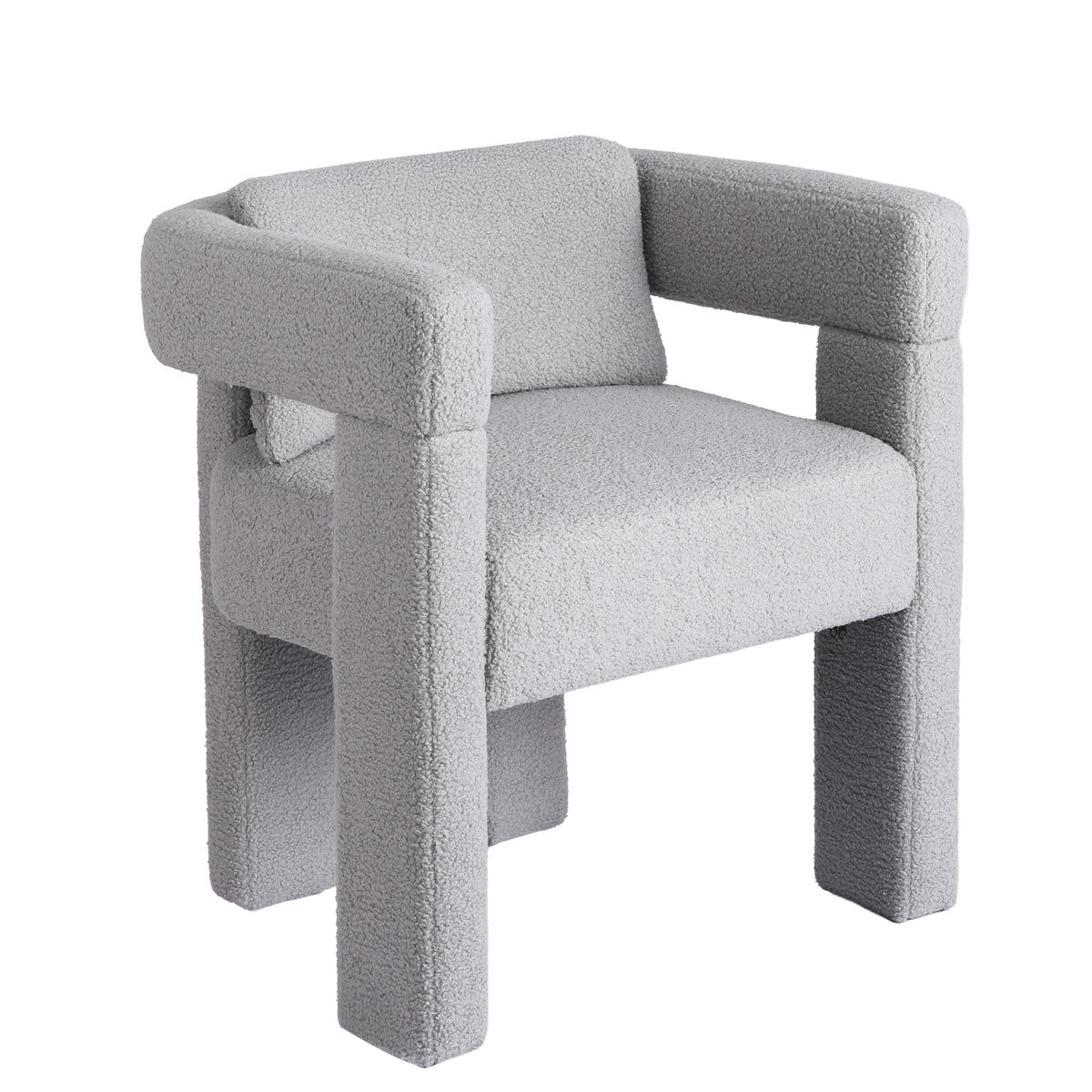 Artiss Armchair Accent Chair Lounge Sofa Couch Boucle Fabric Grey