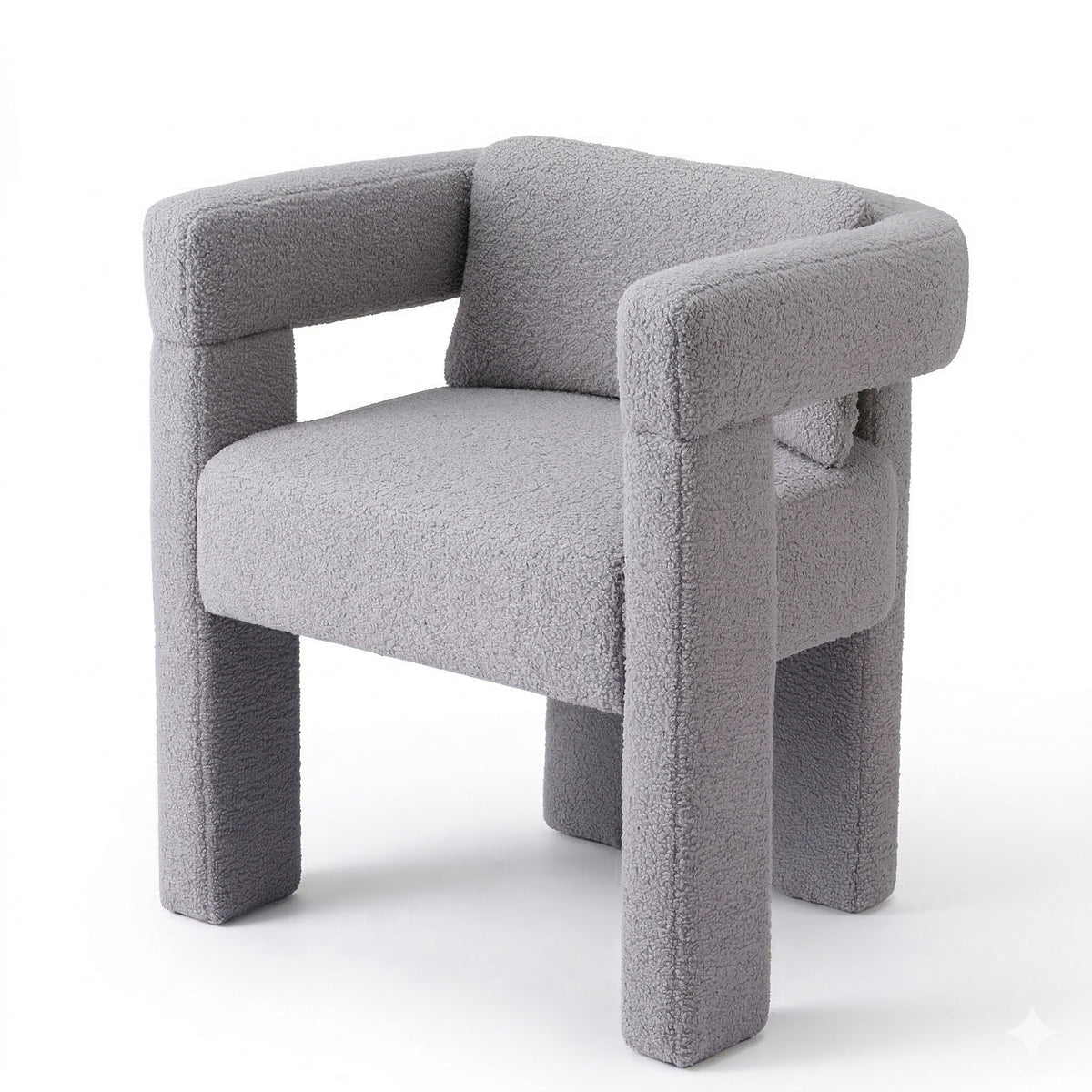 Artiss Armchair Accent Chair Lounge Sofa Couch Boucle Fabric Grey
