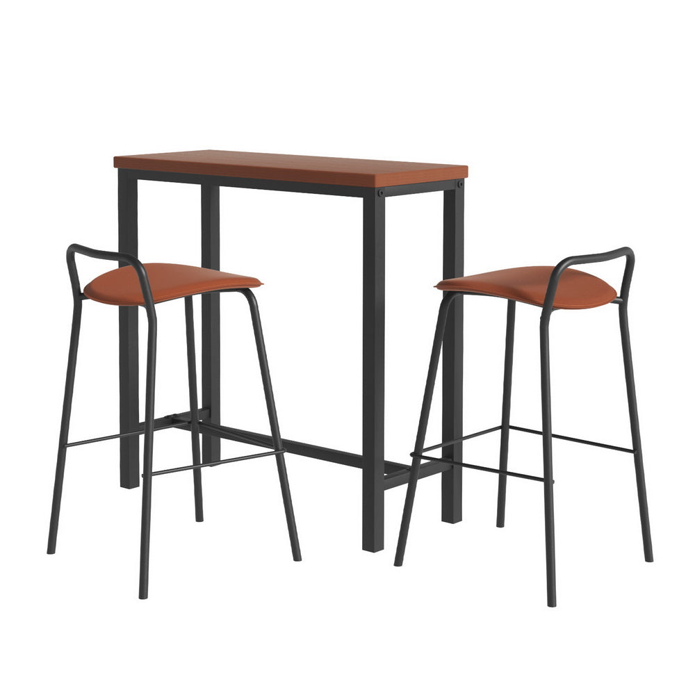 Artiss Bar Table and Stools Set Dining Desk Kitchen Chairs Cafe Pub