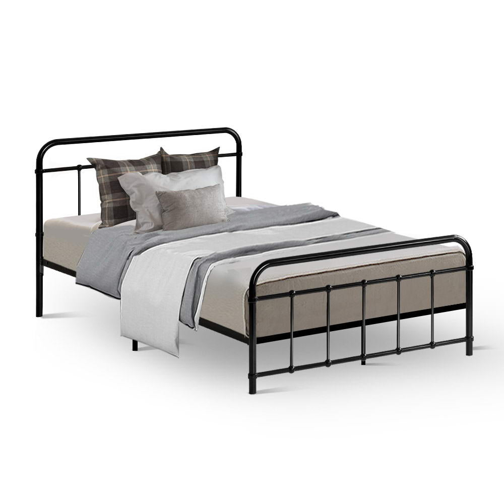 Artiss Bed Frame Metal Bed Frame LEO - King Single(Black)