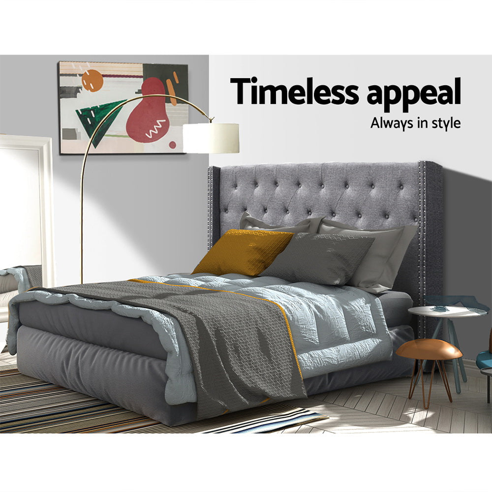Artiss Bed Head Headboard King Size Fabric - LUCA Grey