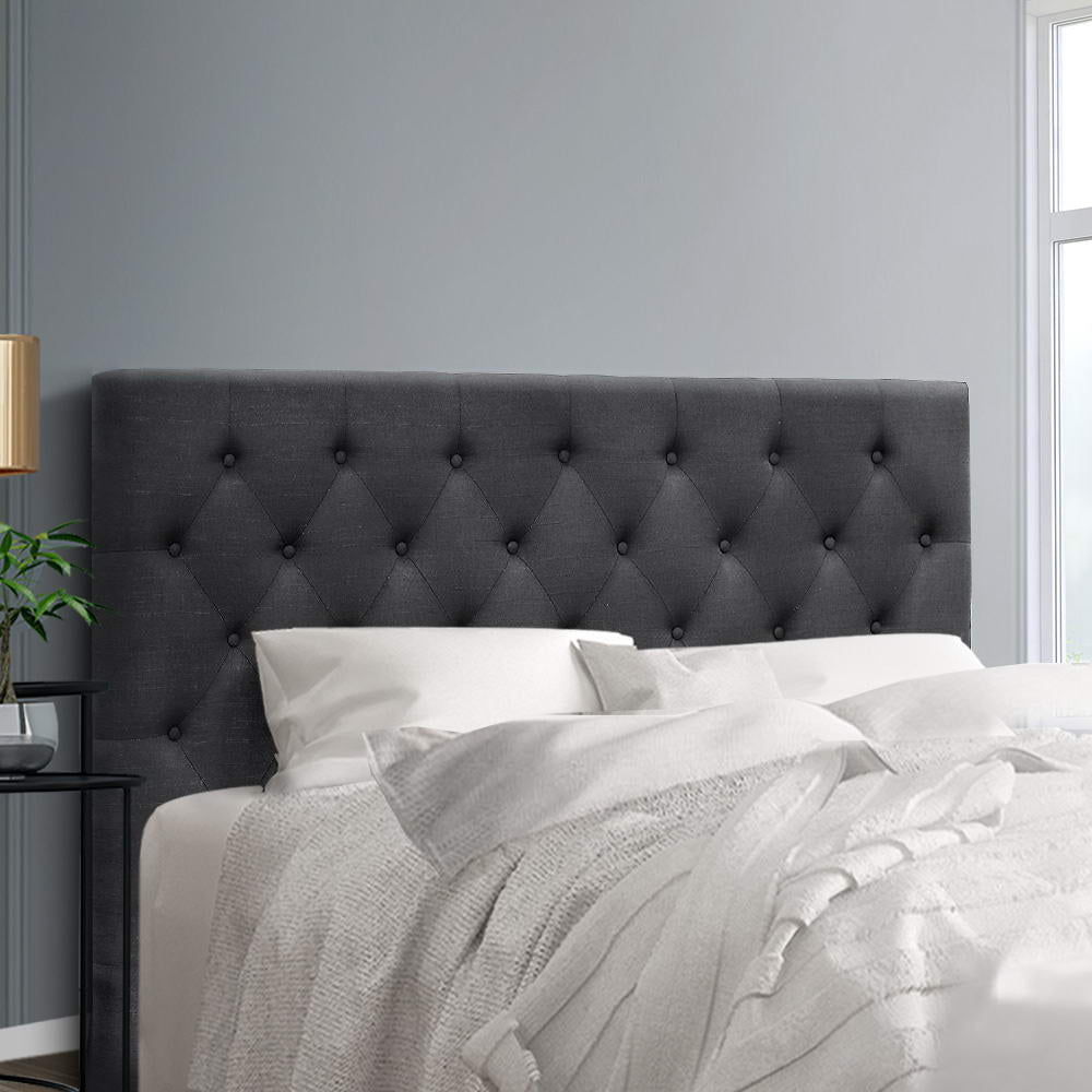 Artiss Bed Head Headboard Queen Size Fabric - CAPPI Charcoal