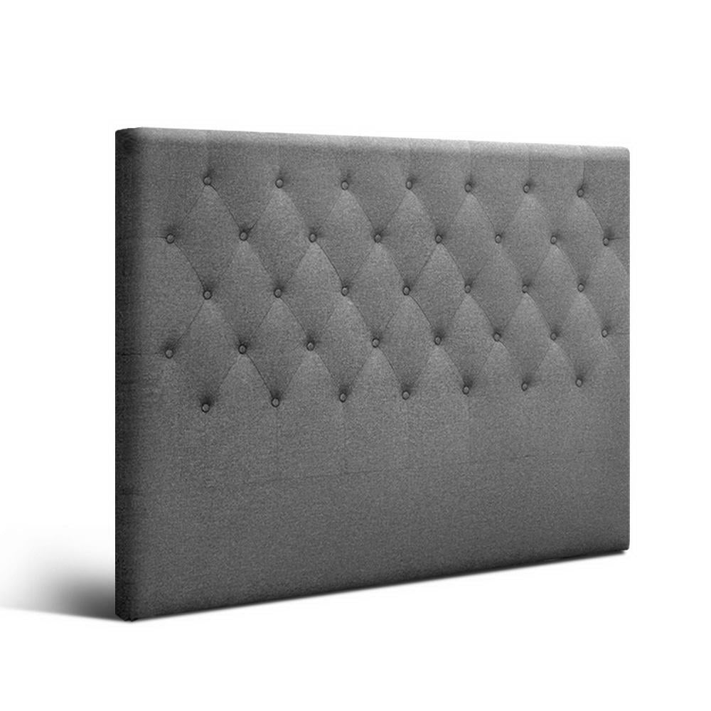 Artiss Bed Head Headboard Queen Size Fabric - CAPPI Grey