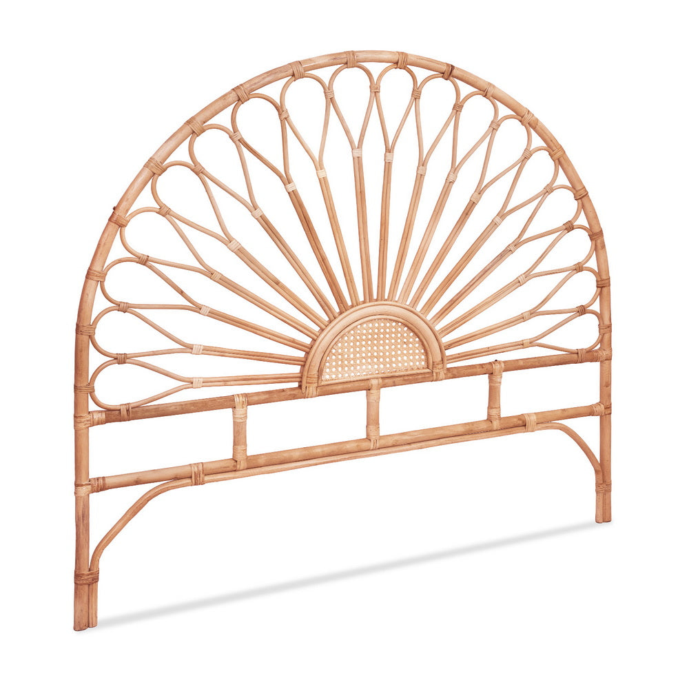 Artiss Bed Headboard Double Bedhead Rattan - MARI Pine