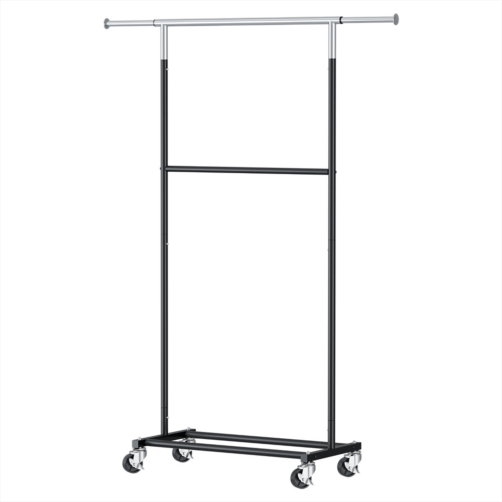 Artiss Clothes Rack Double Rod Airer Rail Coat Stand Adjustable Hanger
