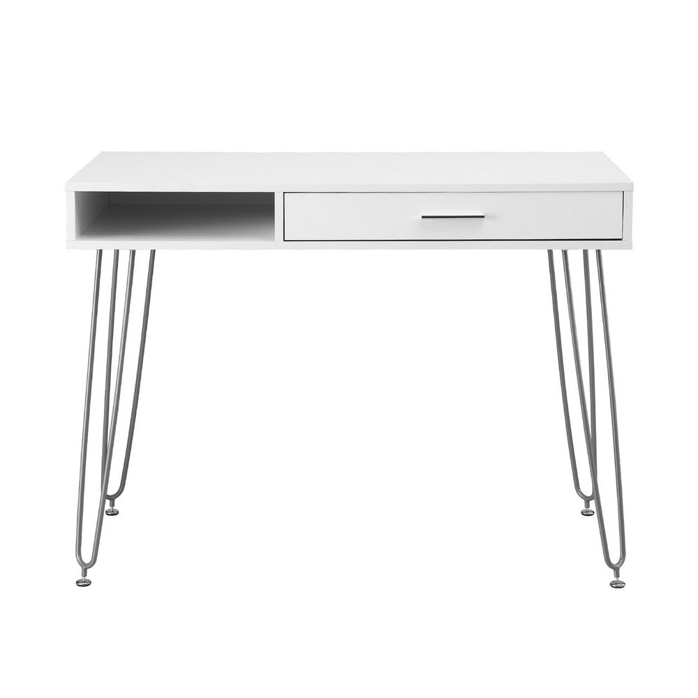 Artiss Computer Desk Drawer Cabinet Home Office Desks Workstation 100cm White