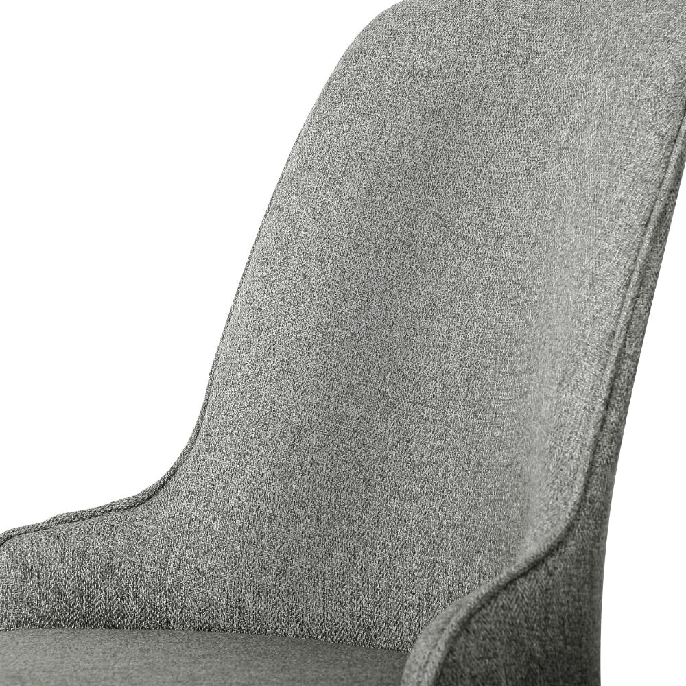 Artiss Dining Chairs Set of 4 Linen Fabric Grey