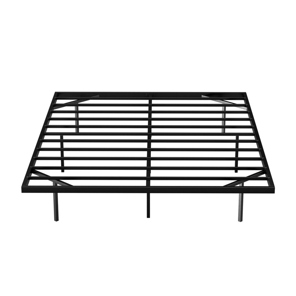 Artiss Double Bed Frame,Floating Metal Bed Frame with Smart LED Lights - Sturdy Metal Platform Bed Base, Silent Design, Tool-Free Assembly, 300KG Capacity for Home/Hotel/Master Bedroom