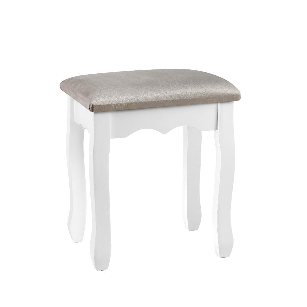 Artiss Dressing Table Stool Velvet Grey