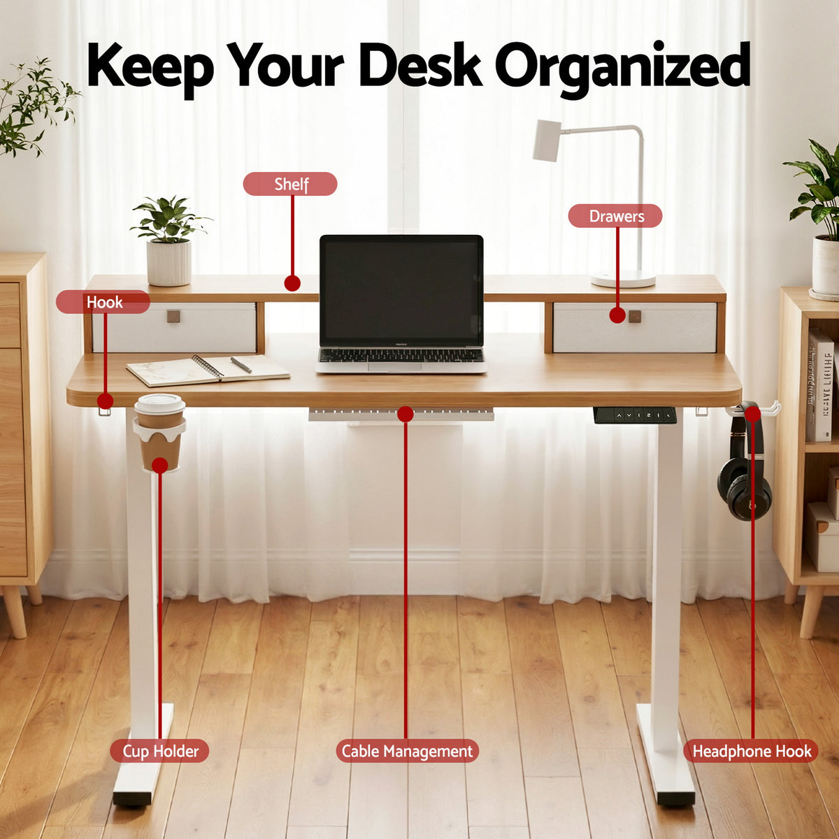 Artiss Electric Standing Desk Height Adjustable Sit Stand Desk Home Office