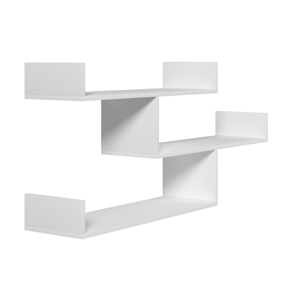 Artiss Floating Wall Shelf 3 Tier White