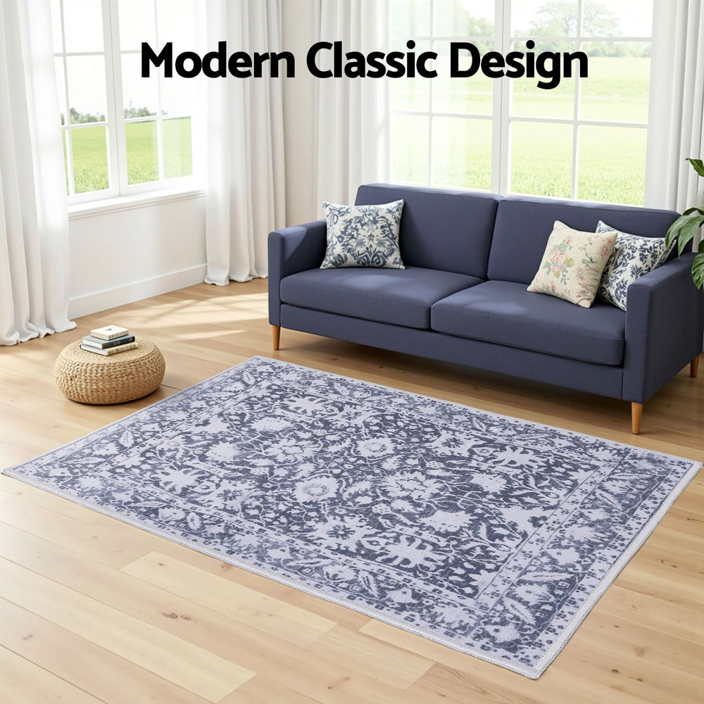Artiss Floor Rug 120x170cm Soft Velvet Washable Modern Area Rug Floor Carpet Mat