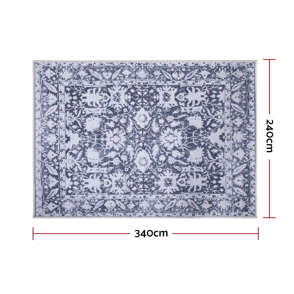 Artiss Floor Rug 240X340cm Soft Velvet Washable Modern Area Rug Floor Carpet Mat