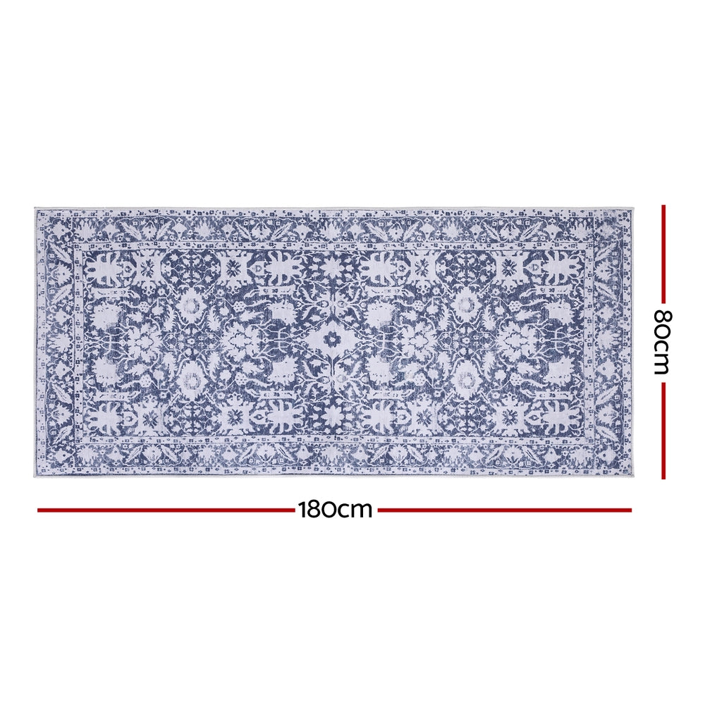 Artiss Hallway Runner Rug 80x180cm Soft Velvet Washable Modern Kitchen Mat