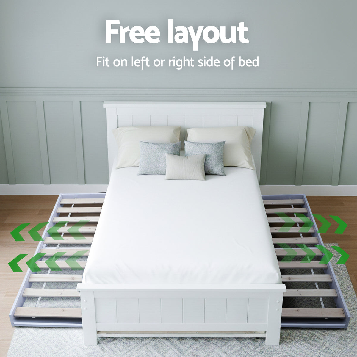 Artiss King Single Bed Frame and Bedside Table