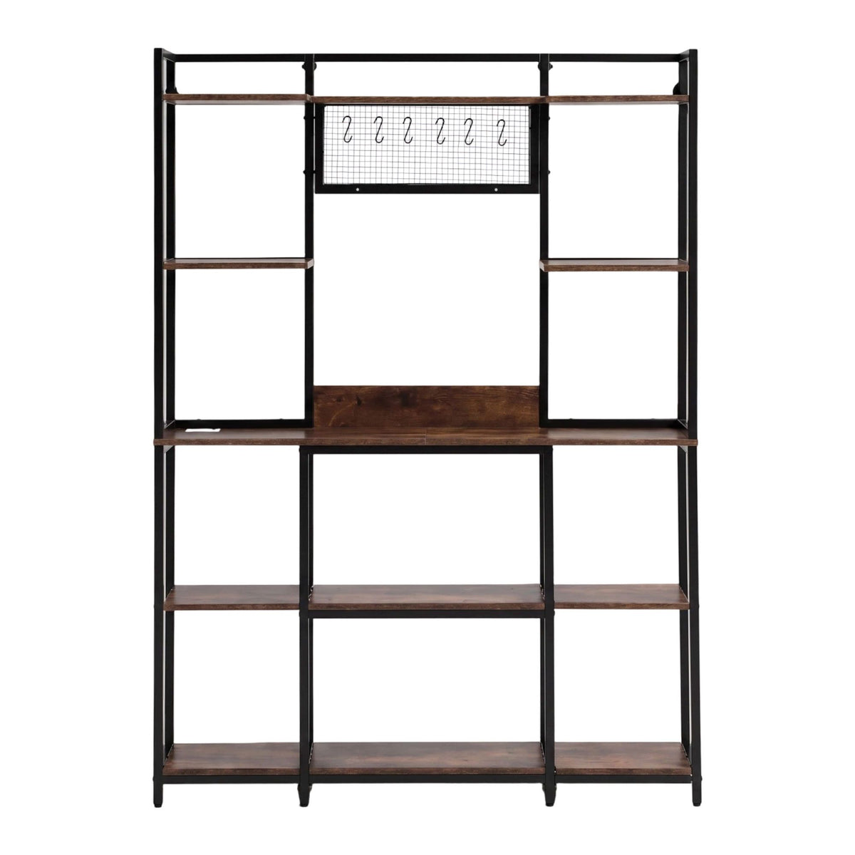 Artiss Kitchen Rack with 6 Hooks Microwave Storage Shelf 120cm x 170cm