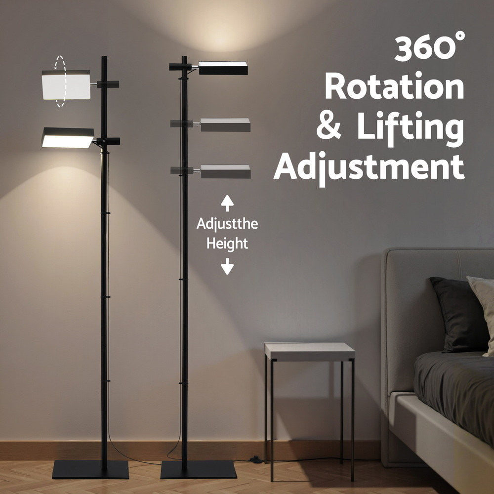 Artiss LED Floor Lamp, Modern Reading Lamp 360~ Rotating Adjustable Light Head,12W Standing Lamp for Living Room, Bedroom Office