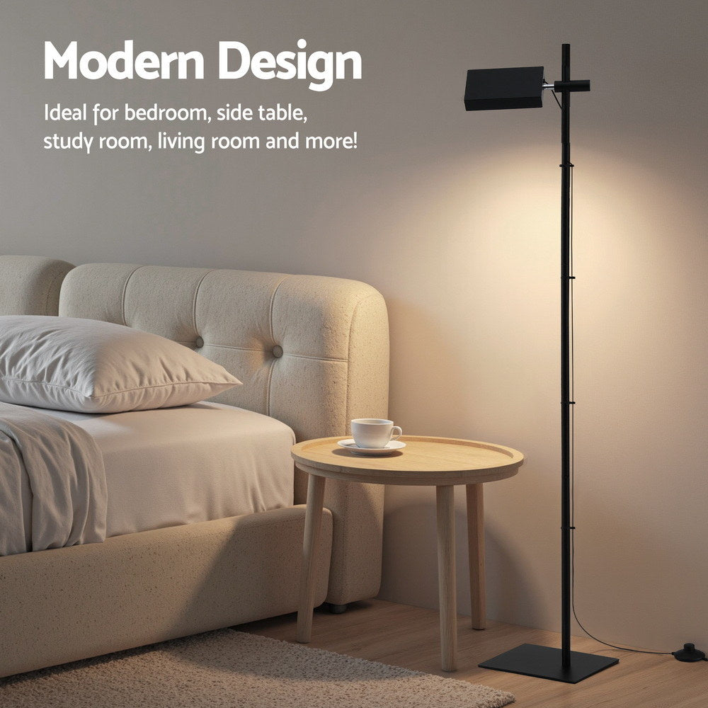 Artiss LED Floor Lamp, Modern Reading Lamp 360~ Rotating Adjustable Light Head,12W Standing Lamp for Living Room, Bedroom Office