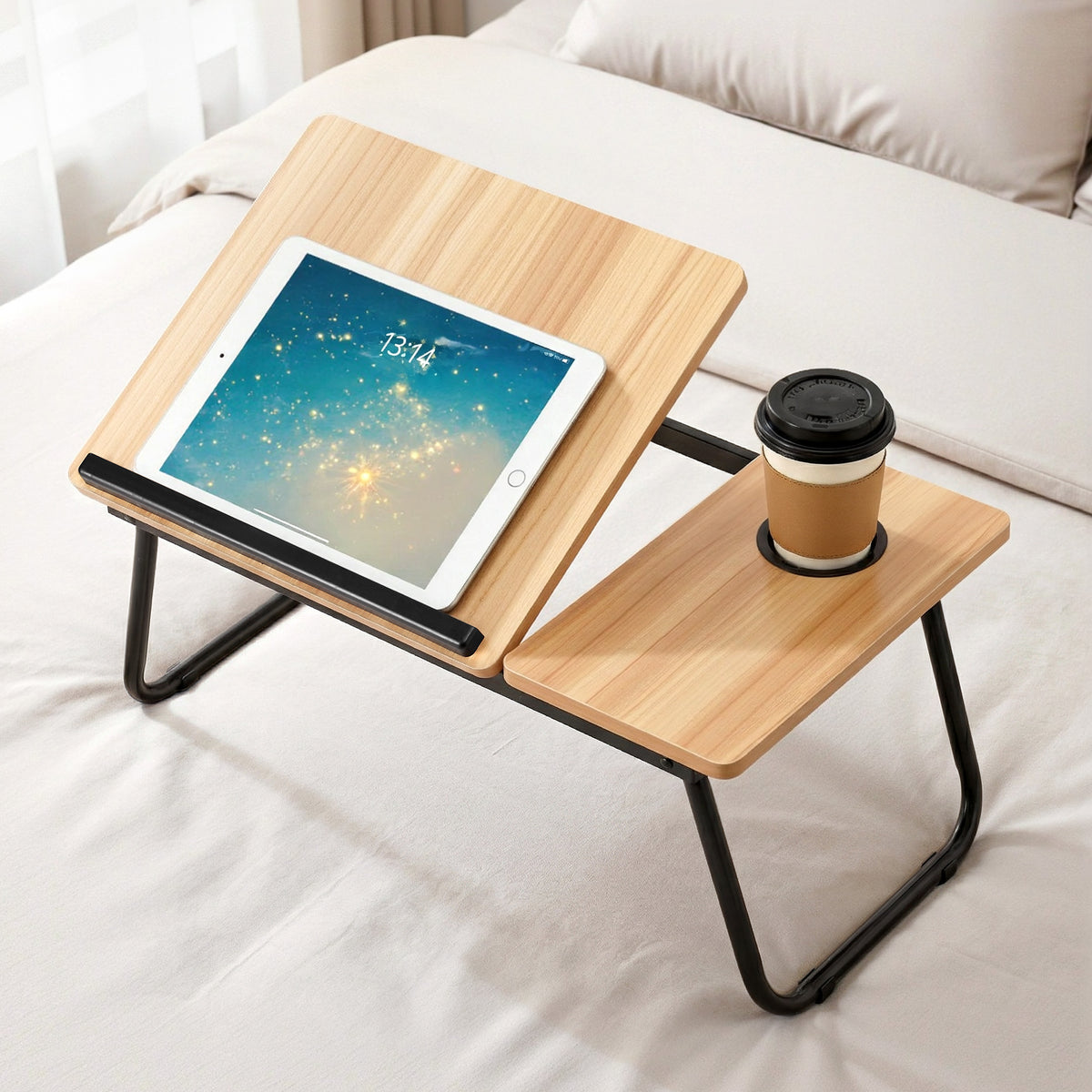 Artiss Laptop Desk Bed Table Foldable Portable Desktop Oak