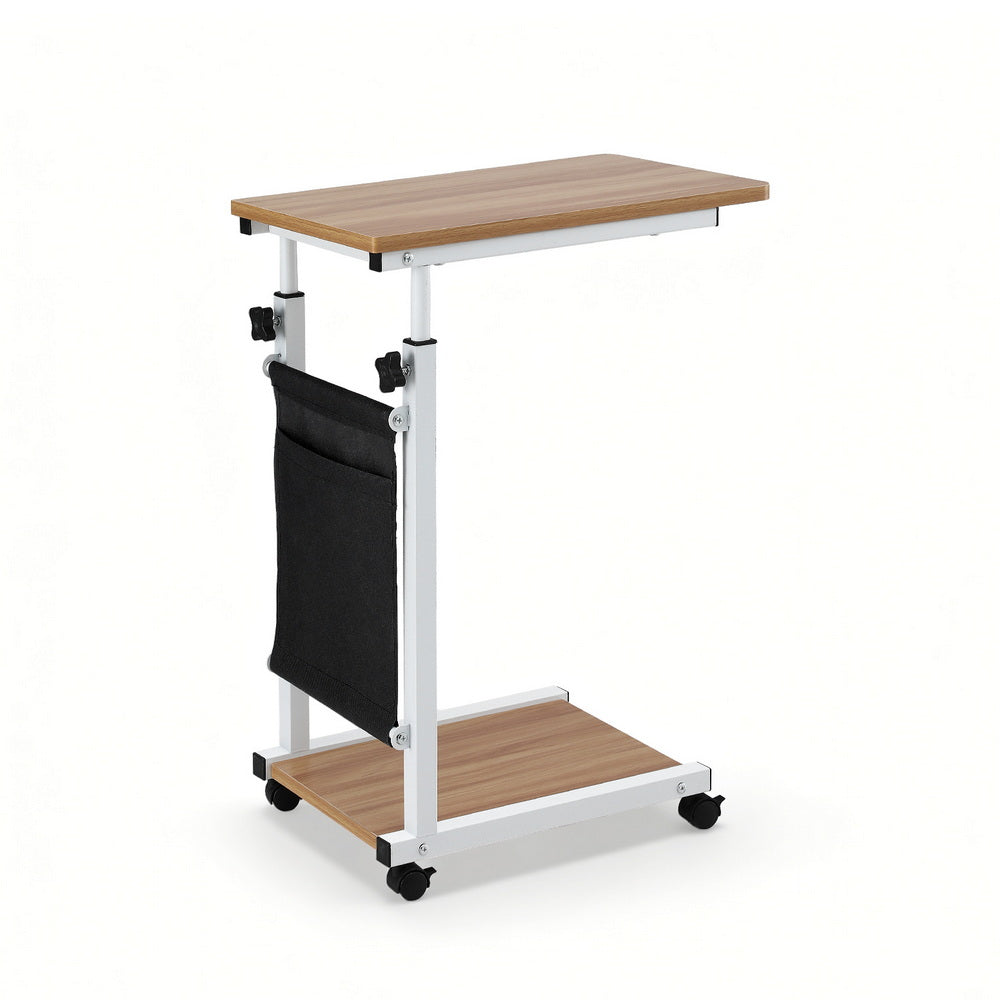 Artiss Laptop Desk Height Adjustable Mobile Workstation Computer Desks 48CM Oak