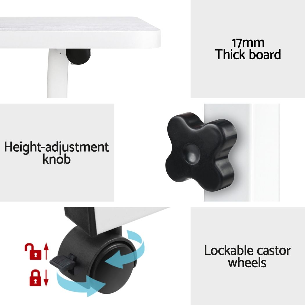 Artiss Laptop Desk Table Adjustable 60CM White