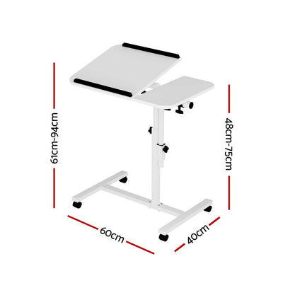 Artiss Laptop Desk Table Fan Cooling White 60CM