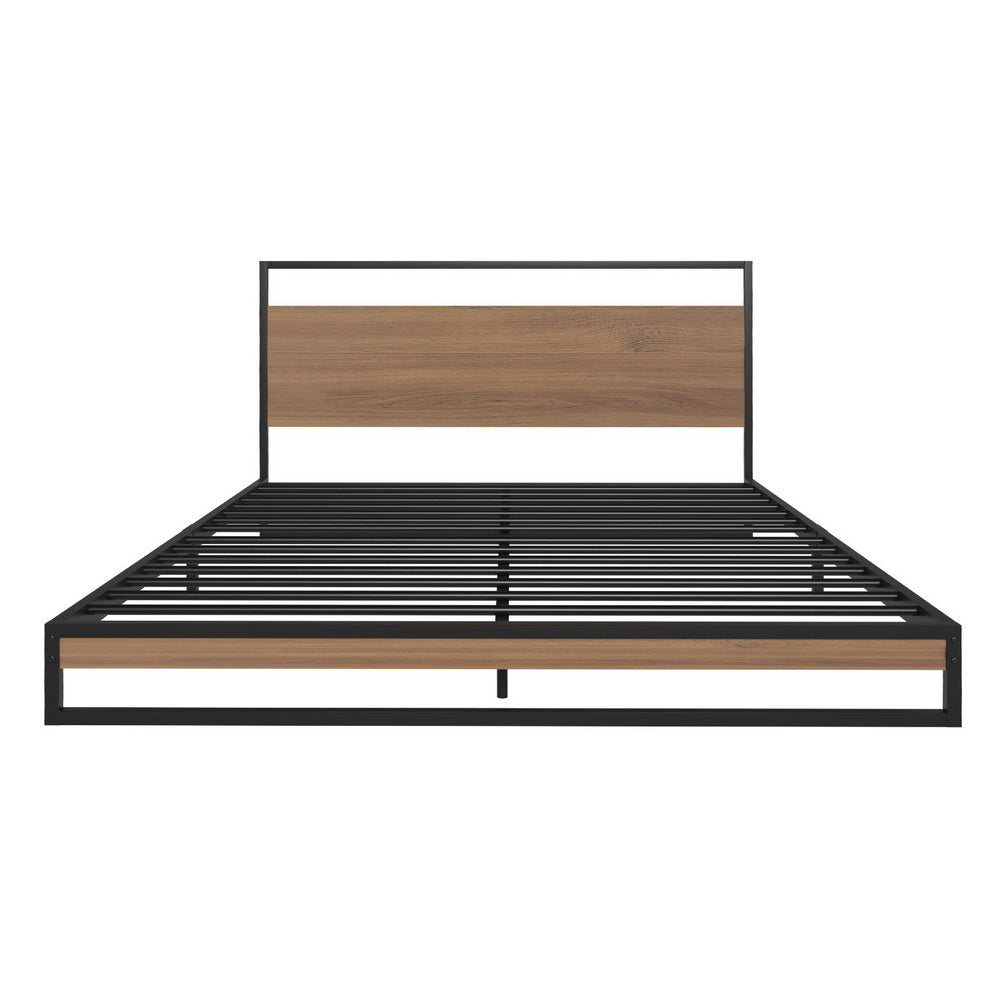 Artiss Metal Bed Frame Double Size Beds Platform with Mattress