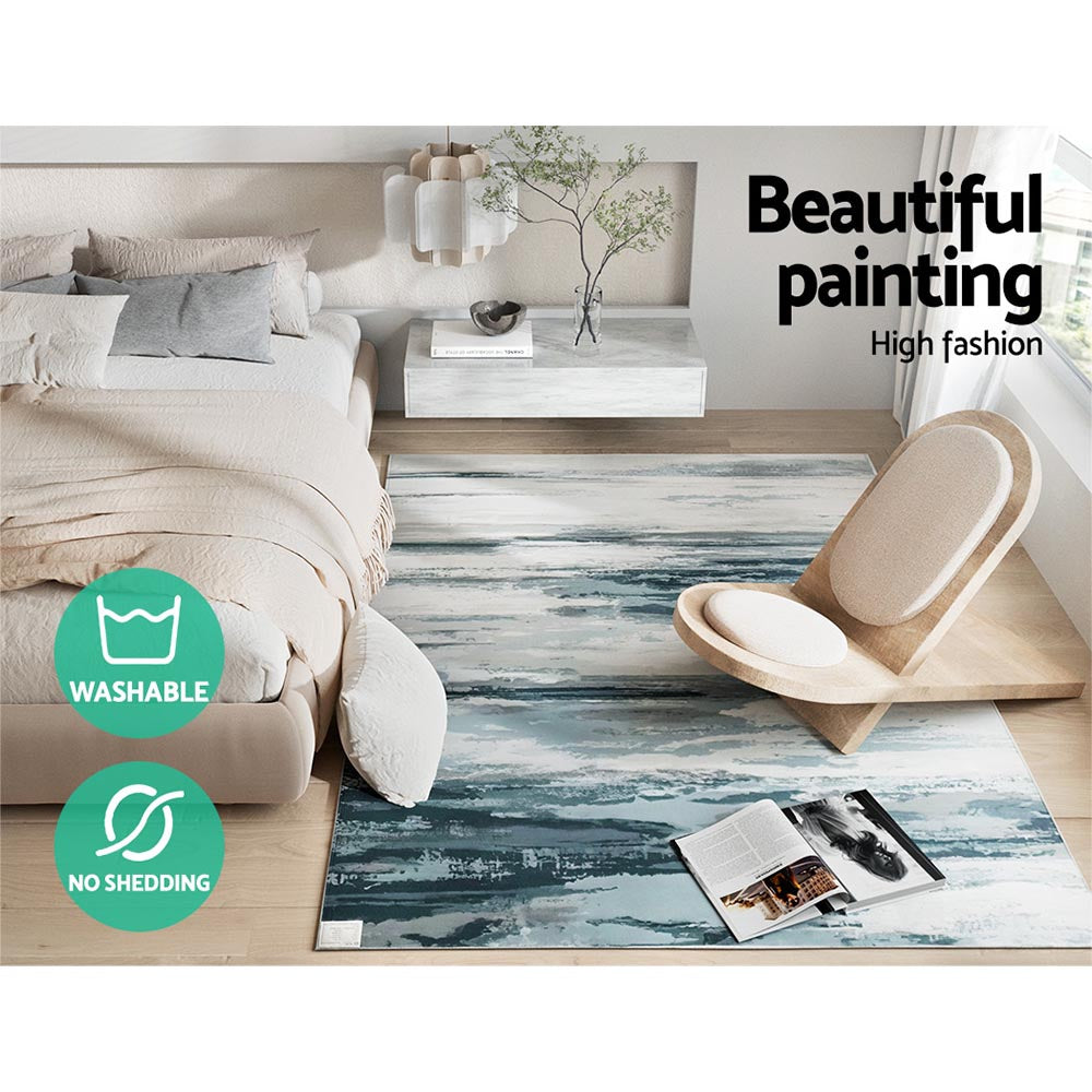 Artiss Rug 160x230cm Area Rug Washable Mat Large Carpet Soft Short Pile Poca