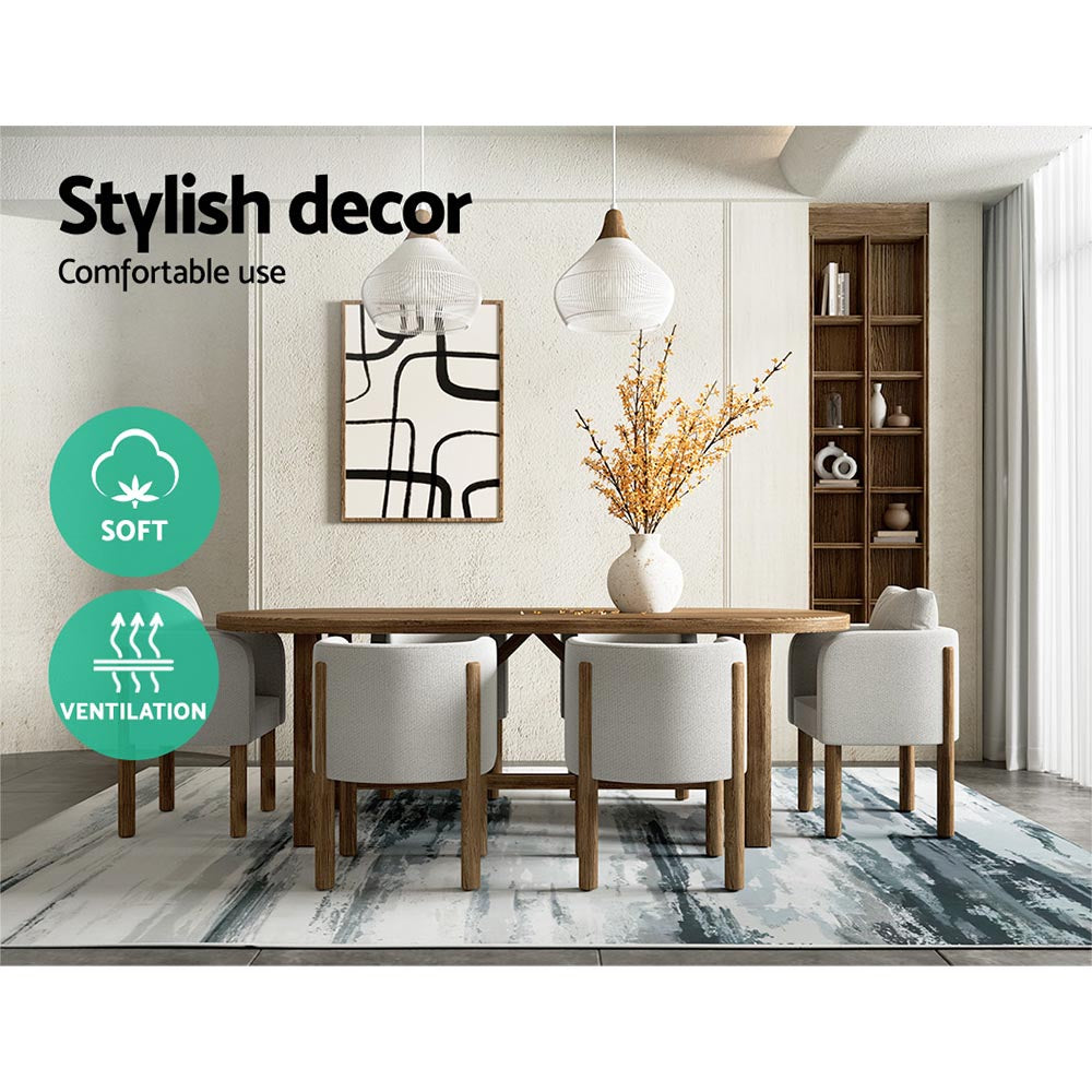 Artiss Rug 200x290cm Area Rug Washable Mat Large Carpet Soft Short Pile Poca
