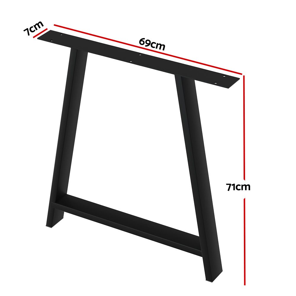 Artiss Set of 2 Table Legs Coffee Dining Table Legs DIY Metal Leg 72X50cm