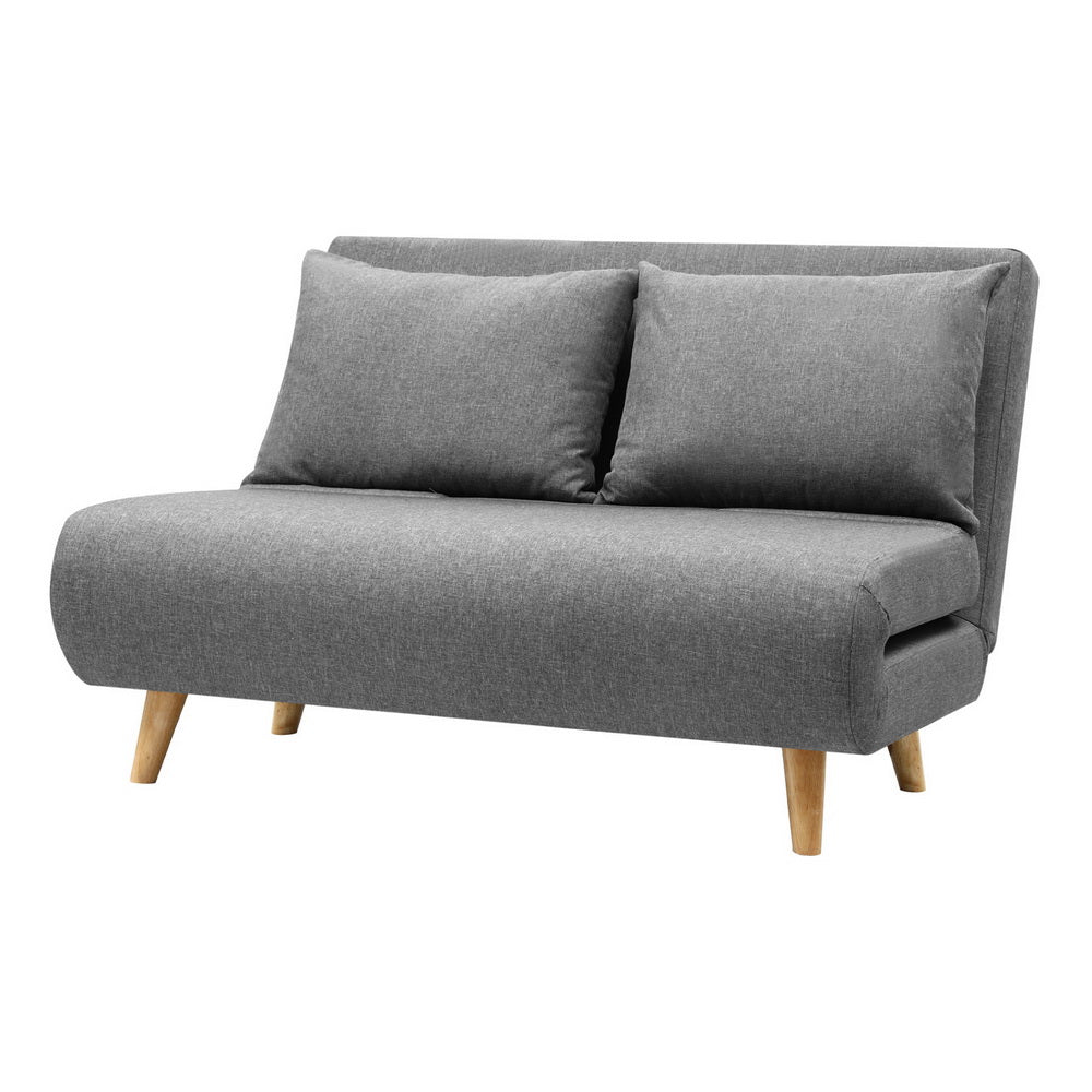 Artiss Sofa Bed 2 Seater Convertible Couch Recliner Lounge Chair Linen