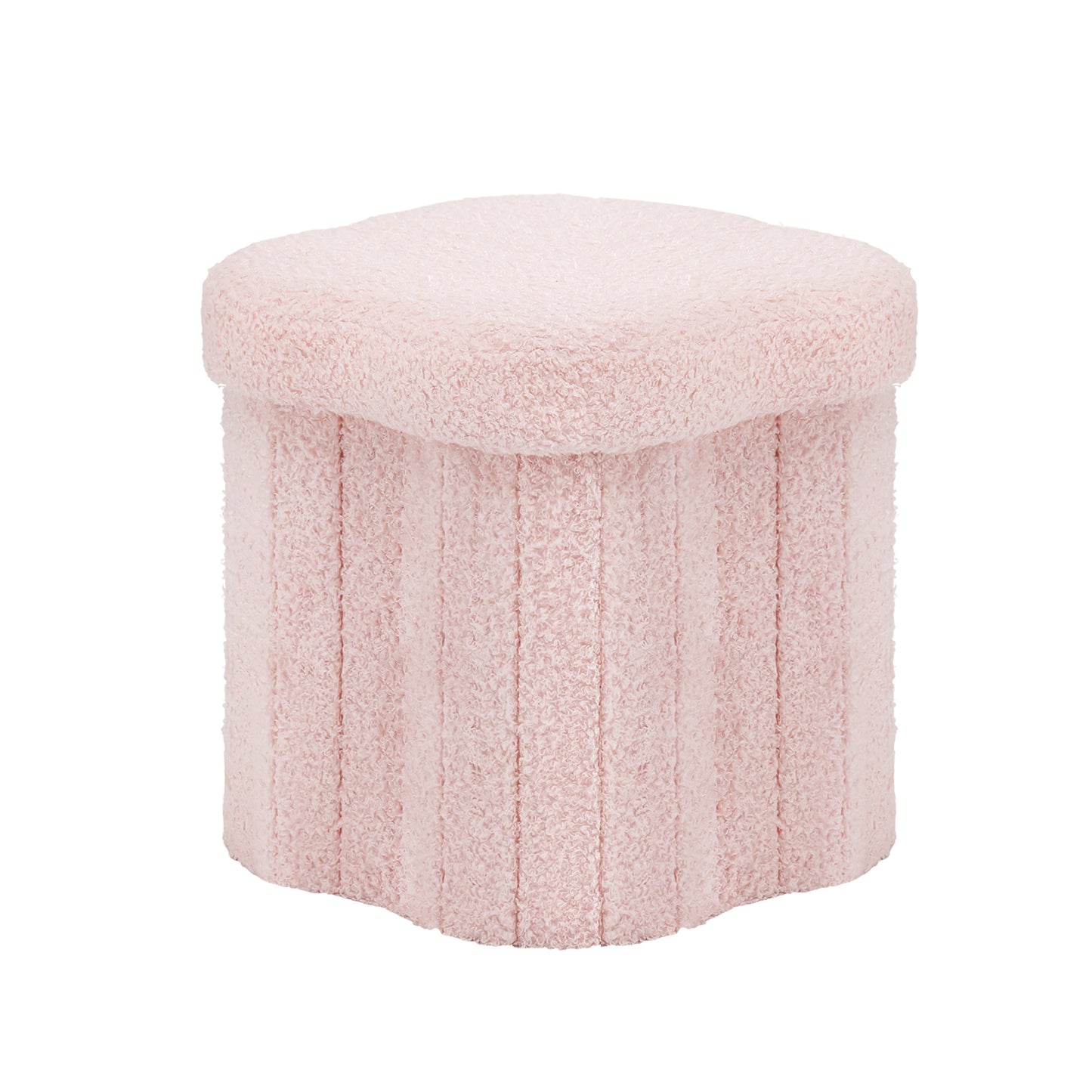 Artiss Storage Ottoman Foot Stool Foldable Pink