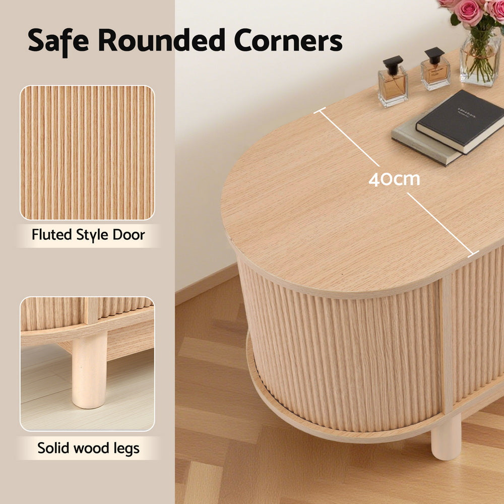 Artiss TV Unit Entertainment Unit Storage Cabinet 160cm Pine